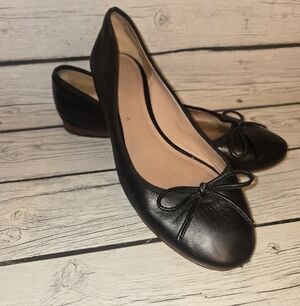 CELINE Paris Black Leather Ballet Flats | Made in Italy | Women’s EU 36